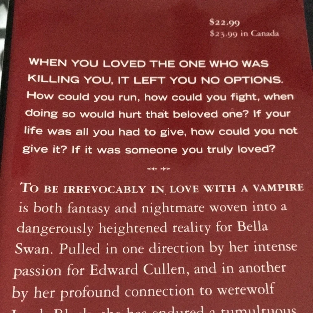 Twilight Breaking Dawn Hardcover Book 2008 First Edition Stephenie Meyer YA